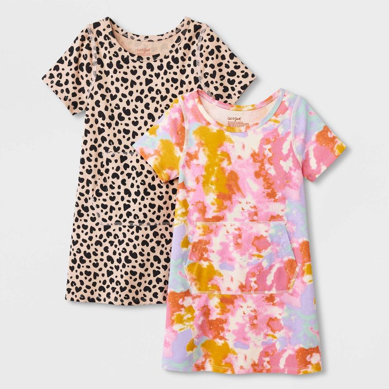 Toddler Girls' 2pk Adaptive Short Sleeve Dress - Cat & Jack™, 1 of 6