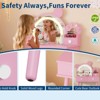 Bear-Shaped Kids Vanity Set with Lights, Wooden Makeup Desk & Stool, Princess Toddler Play Vanity Table for Bedroom, Perfect for Little Girls - 4 of 4