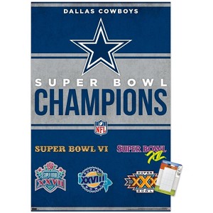 Trends International NFL Dallas Cowboys - Champions 23 Unframed Wall Poster Prints - 1 of 4
