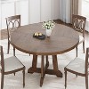 Garvee 47 Inch Round Dining Table for 4 to 6 People – Farmhouse Style Wooden Table with Sturdy Construction, Perfect for Family Gatherings - 4 of 4