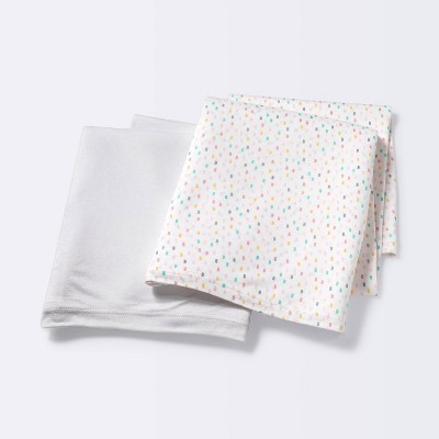 Jersey Swaddle Blanket Confetti/Gray - Cloud Island™ Gray 2pk