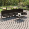 vidaXL Patio Lounge Set Outdoor Sectional Sofa Set Table Poly Rattan Gray - 2 of 4