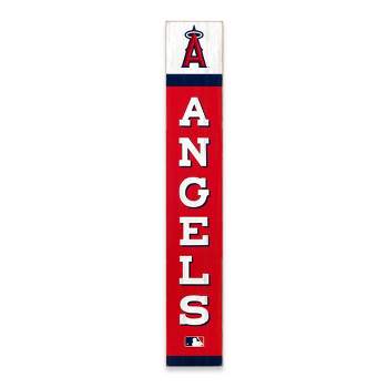 Los Angeles Angels Red State Shape Wood Sign