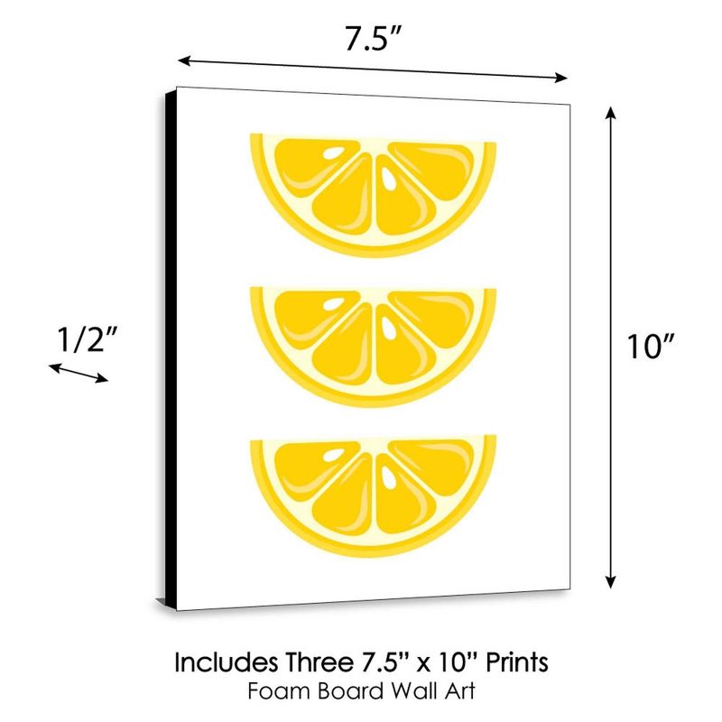 Big Dot of Happiness So Fresh - Lemon - Citrus Lemonade Kitchen Wall Art, Nursery Decor and Restaurant Decorations - 7.5 x 10 inches - Set of 3 Prints, 5 of 8