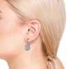 Sophisticated Basket-Set Drop Earrings Adorned with Vibrant Colored Cubic Zirconia for a Glamorous and Elegant Touch - 2 of 3
