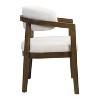 Christopher Knight Home Set of 2 Robert Upholstered Rubberwood Dining Chairs Beige/Dark Brown - 4 of 4