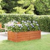 vidaXL Garden Raised Bed - Rusty Brown Corten Steel Planter 63x31.5x17.7 inches for Outdoor/Balcony - 2 of 4