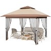 10x10 FT Canopy Tent, Pop Up Gazebo with Mosquito Netting, Adjustable Height Outdoor Gazebo with Wheeled Carry Bag for Backyard, Garden - 3 of 4