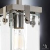 Urban Ambiance Luxury Modern Farmhouse Modern Pendant,  11-7/8"H x 6-1/2"W SQ,  Brushed Nickel Finish, UHP2447 - 4 of 4
