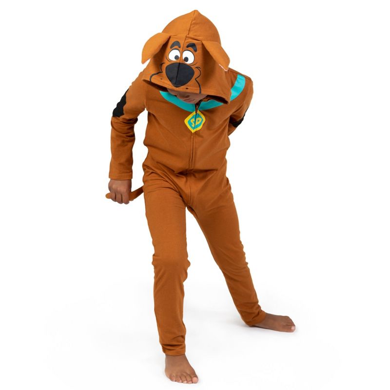 Scooby-Doo Scooby Doo Zip Up Cosplay Coverall Tail Little Kid to Big Kid , 3 of 8