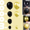 PartyWoo Balloons Black Gold 18 12 10 5 Inch 140 pcs - 2 of 4