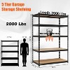 Heavy-Duty 5-Tier Garage Shelving Unit - Adjustable, Sturdy, and Easy to Assemble 48" L x 24" W x 72" H - 3 of 4