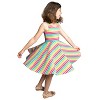 Mightly Girls Fair Trade Organic Cotton Sleeveless Twirl Dress, Rainbow Stripe - 2 of 4