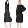 PAVILIA Women Robe with Hood, Fleece Plush Soft Long Hooded Robe, Fluffy Fuzzy Cozy Warm Bathrobe Shower Spa House - 2 of 4
