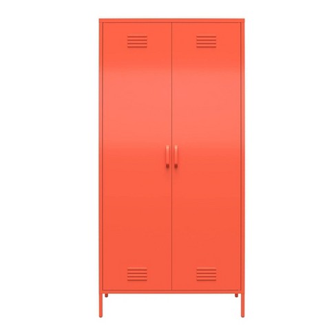 Cache Tall 2 Door Metal Locker Cabinet Orange - Novogratz : Target