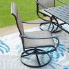 Patio Set with Steel Table with 1.57" Umbrella Hole & 360 Swivel Sling Arm Chairs - Captiva Designs - 3 of 4