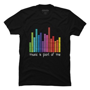 Men's Design By Humans Music is part of me By Reider525 T-Shirt - 1 of 2