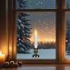 Northlight 8.5" Pre-Lit White and Gold LED Flickering Window Christmas Candle Lamp - Set of 4 - image 2 of 4