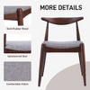 Kumasinova Set of 2 Retro Upholstered Dining Chairs, Ergonomic Arched Backrest Dining Room Chairs, Rubberwood Kitchen Chairs with Plush Cushions - 3 of 4