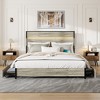 King Size Bed Frame with Headboard and 4 Storage Drawers - 2 of 4