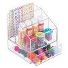 Clarity Cosmetic Palette Organizer with Drawer for Vanity or Cabinet to Hold Makeup, Beauty Products, Hair Accessories - 3 Compartments - Clear - 4 of 4