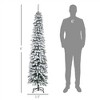NAYSAYE 6ft Unlit Artificial Pencil Christmas Tree with 395 PVC Branch Tips, Slim Xmas Tree, Metal Stand for Indoor Holiday Home Office Decor, Green - 3 of 4