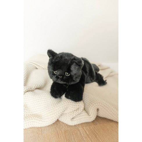 Stuffed black deals cat realistic