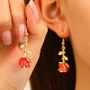 Gold-Tone Rose Earrings for Valentine's Day - 2 of 4
