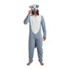Wolf Adult Blue Long Sleeve Hooded Cosplay Onesie Costume Union Suit - 2 of 4