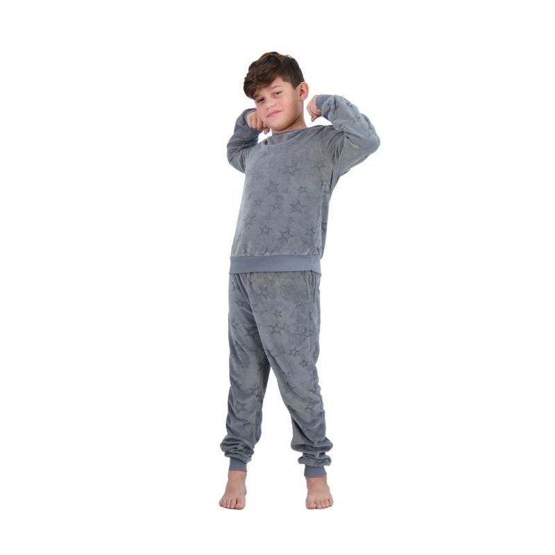 Sleep On It Boys 2-Piece Velour Pajama Set, 6 of 9