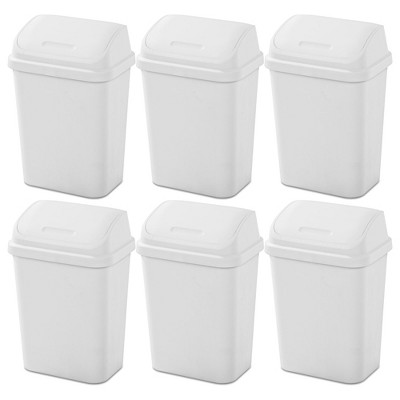 Sterilite 7.8 Gallon Swingtop Wastebasket, Plastic Trash Can With Lid ...