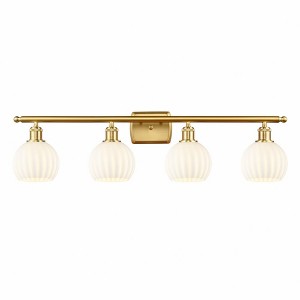 White Venetian - 4 Light Bath Vanity In Modern Style-9 Inches Tall and 36 Inches Wide - 1 of 1