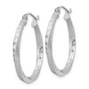 Black Bow Jewelry 2.5mm, Sterling Silver, Twisted Round Hoop Earrings, 25mm in Diameter - 2 of 4