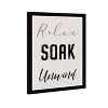 13" x 19" Relax and Unwind Motivational Quotes Framed Wall Art Gray - Wynwood Studio: Modern Bath & Laundry Decor - 3 of 4