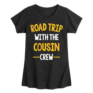 Girls' - Instant Message - Road Trip With The Cousin Crew Fitted Short Sleeve Graphic T-Shirt - 1 of 4
