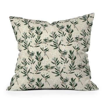 Holli Zollinger Bloom Outdoor Throw Pillow Olive Green - Deny Designs
