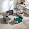 Lirago 26.38" W x 16.14" D x 9.84" H Elevated Dog Bed Pet Sofa Solid Wood Legs Velvet Cushion with Removable Bolster Washable Small Size Light Gray - 2 of 4