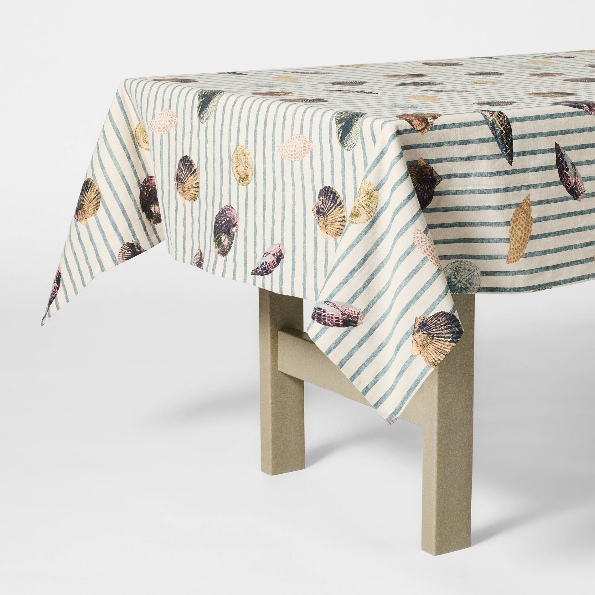 84"x60" Shell Striped Printed Tablecloth - Threshold™ designed with Studio McGee