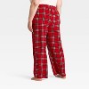 Women's Plaid Microfleece Holiday Matching Family Pajama Pants - Wondershop™ Red - 2 of 4