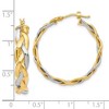 Black Bow Jewelry 5mm Polished Braided Round Hoop Earrings in 10k Two Tone Gold, 30mm - 4 of 4