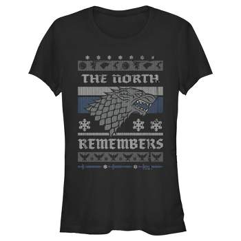 Juniors Womens Game of Thrones The North Remembers Ugly Christmas Sweater T-Shirt