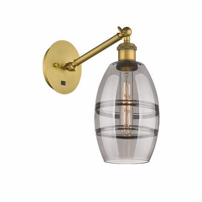 Vaz - 1 Light Arm Adjusts Up and Down Wall Sconce In Industrial Style-8.13 Inches Tall and 5.88 Inches Wide