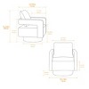 FONTOI Living Room Square Swivel Accent Chair, Modern Rotating Armchair with Open Back, Club Chair, Sofa Chair, Gray 29.13"* 27.95"*34.64" - 3 of 4