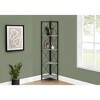 Kumasinova 60"/62" 4-Tier Corner Bookshelf,Black Metal Bookcase with Transitional Square Design/X-Design,Modern Book Shelves for Bedroom,Office - 2 of 4