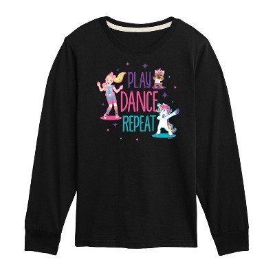 JoJo Siwa Play Dance Repeat Long Sleeve Graphic T-Shirt - Black - 2T
