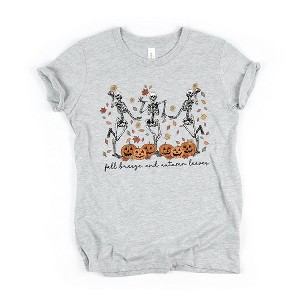The Juniper Shop Fall Breeze Skeletons Kids Short Sleeve Tee - 1 of 2