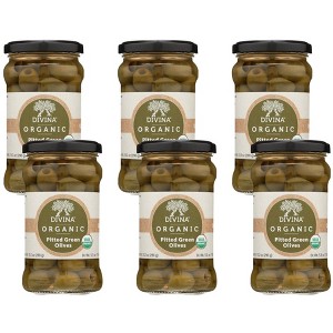 Divina Organic Pitted Green Olives - Case of 6/6 oz - 1 of 4
