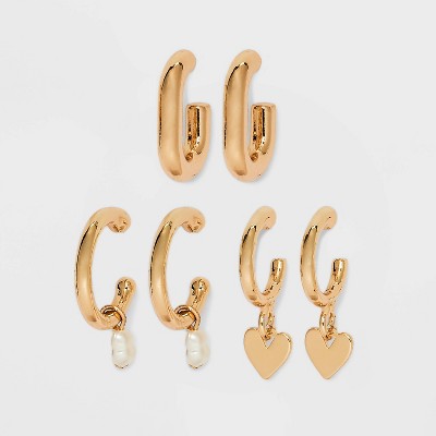 Target gold hot sale hoop earrings