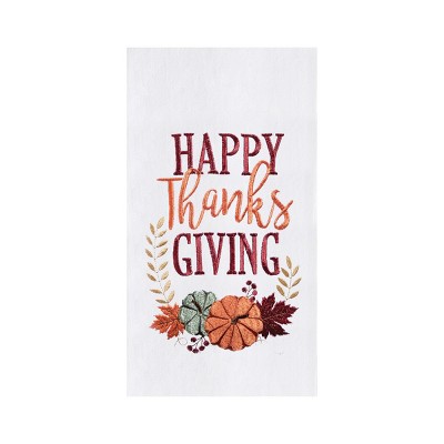 C&F Home Happy Thanksgiving Pumpkin Flour Sack Kitchen Dishtowel