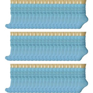 120 Pairs Extra-Long Heavy Slouch Socks – Women's Shoe Size 5-10, Cotton Blend, Retro 80s Style - 1 of 1